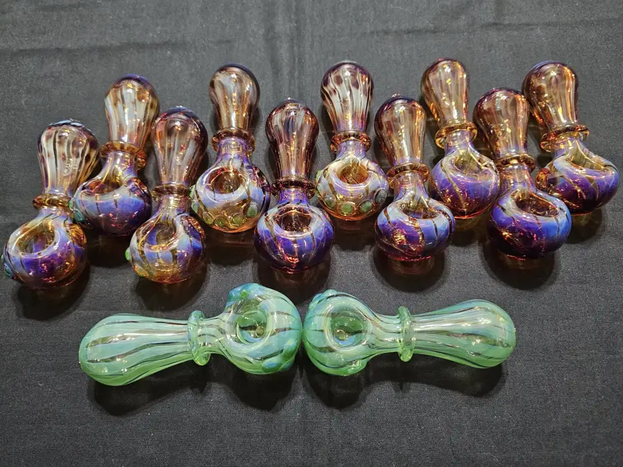 Violet, amber & a touch of green