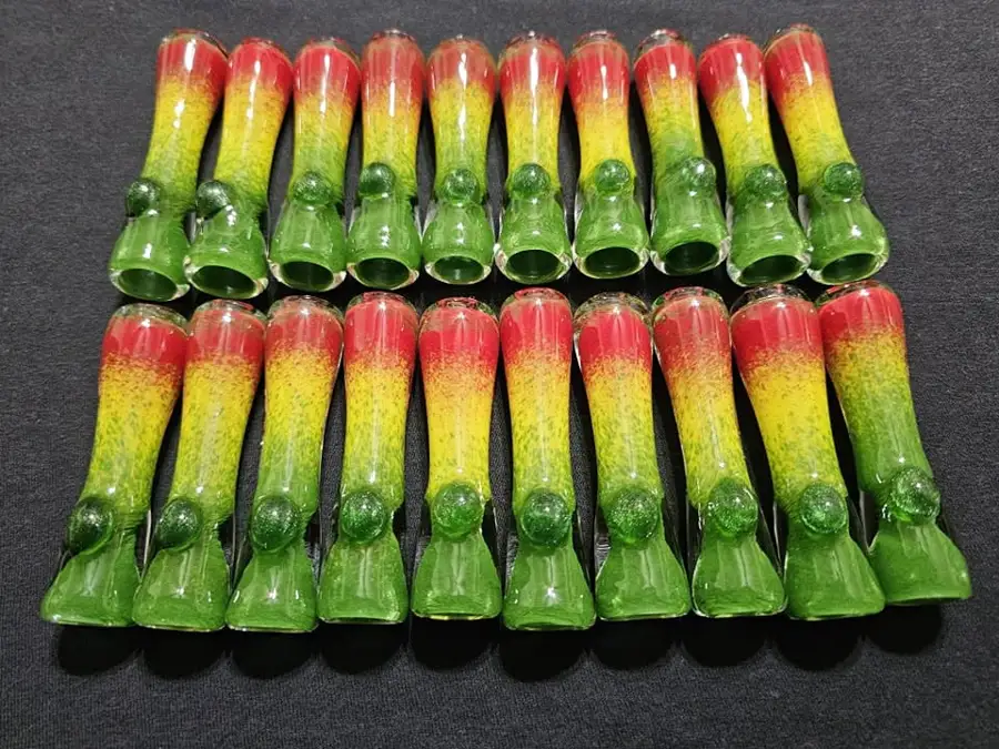 Red, yellow & green glass
